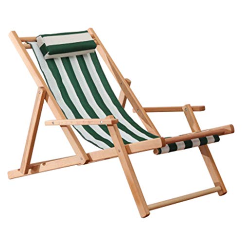 Sywlwxkq Sedia Relax per Ufficio con Balcone Sedie a Sdraio Classiche Tradizionali con braccioli Struttura in Legno Duro | Lettini Prendisole Reclinabili | Sedia da Giardino Pieghevole recl