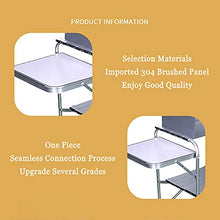 Tavolo da Cucina Mobile Pieghevole, Tavolo da Picnic All'aperto Tavolo in Lega di Alluminio Scaffale Portatile Multifunzionale in Alluminio A Doppio Strato, Carico Orso 30 kg / 66 Libbre