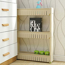 &ripiano di stoccaggio Scaffalature Mobili Creative Home Bagno Cucina Gap 3 strati di stoccaggio di finitura con cremagliera Scaffale di finitura