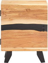 H-CAR Comodino Comodino Comodini Finitura Laterale Tavolo per Cameretta 40x30x51 Cm Legno Massello di Acacia
