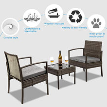 LUGEUK 3 Pezzi di terrazza all'aperto Tavolo da Bar e Sedia Bistro Set Giardino Piscina Mobili per Il Cortile
