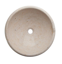 Yuchengstone - Lavabo grande in marmo pregiato, colore: sabbia chiaro con venature, pezzo unico, Ø/H: 40/14 cm, peso: circa 10 kg