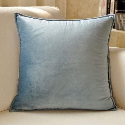 XMZFQ Set di 2 Cuscini Decorativi, Imbottitura in Morbido Cotone PP soffice, Cuscino Quadrato in Tinta Unita in Velluto con Cerniera Invisibile per Divano Letto per Auto da Ufficio, 45 * 45 cm,B