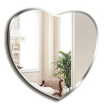 YiYi Bathroom mirror Specchi da appendere a parete a forma di cuore, specchio moderno smussato Frameless Specchio da bagno per camera da letto Specchio per trucco da bagno (dimensioni: 60 × 64 cm)