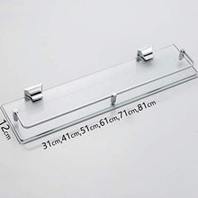LGR Portaoggetti a Parete per Bagno Doccia Mensola in Vetro Portaoggetti a Parete con Guida in Rame in Vetro temperato Spesso 8 mm