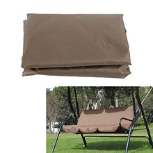 HERCHR Fodera per Altalena da Patio, Cuscino per Sedile Altalena a 3 posti per Giardino Esterno, 150 x 50 x 10 cm(caffè)