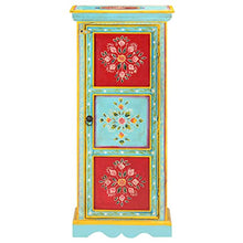 vidaXL Credenza Alta Dipinta a Mano 40x30x90 cm in Massello di Mango