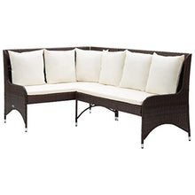 FAMIROSA Divani Angolari da Giardino 2 pz in Polyrattan Marrone