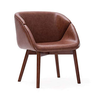 WGEMXC Sedia, Sedia da Ufficio a Casa, Sgabello Sedia da Salotto in Legno Massello Sedia da Pranzo Chiusa Sedia da Studio Confortevole Sedia da Caffè,D,Legno Rosso-Marrone