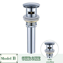 SHDJYR Scarico per lavabo in Ottone Massiccio per lavabo con/Senza troppopieno Accessori da Bagno Neri/cromati/Oro/sfregati ad Olio con troppopieno