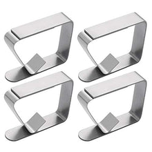 Tamkyo Clip per Tovaglia nel Acciaio Inossidabile da 4 Pezzi, Clip per Coprivaso Regolabili Antiscivolo per Picnic