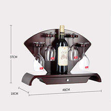 LHQ-HQ Wine Rack, Vino Ornamenti Can Be Capovolto Wine Glass Bar Decorazione, 48 * 18 * 37cm, Bottiglia di Vino 1 4 Coppe