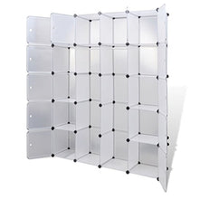 Shengtaieushop modulare con 14 Scomparti Bianco Panno Armadio 37 x 146 x 180.5 cm