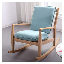 XinQing-Sedia a Dondolo Sedia a Dondolo in Legno massello Nordico Sedia da Giardino all'aperto Balcone Salotto, Blu