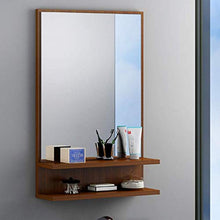 GJSN Nordic Style Modern Home Bagno Mobile Bagno, Armadi a Specchio Bagno in Legno Massello con Mensola Armadio a Tenuta a Muro, Impermeabile e Anti-Nebbia (Colore: Brown, Dimensioni: 40 * 10 * 71 Cm