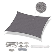 Sekey Vela Parasole Rettangolare Traspirante Permeabile in HDPE Protezione Antivento per Giardino Terrazza Campeggio Patio Party, con Corda e Kit di Fissaggio, 4×5m Antracite