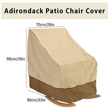 Fodera Protettiva Per Sedia A Dondolo Da Giardino, Coprisedia Per Sedie, Impermeabile Tessuto Oxford, Per Proteggere Sedie Da Vento, Raggi Uv, Polvere, Foglie, 99*83*70CM (Beige+Marrone, 210D,1Pezzi)