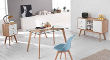Design Twist Tommy Set di 4 Sedie, Legno, Blu, 52 x 48.5 x 82 cm