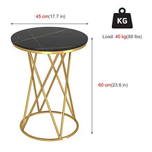 Tavolini da Appoggio Soggiorno Tavolini Il Giro Stand da Pavimento, Moderno Metallo Tavolo D'accento per Ufficio in Casa, Tiene Riviste/Computer Portatili/Piccole Piante in Vaso (Color : Black)