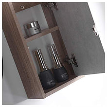 haozai Specchio da Bagno Specchio Arredobagno con Cornice (25x12x45cm) Home Specchiera A 1 Ante Mobile Sospeso A Muro Bagno Legno Massello 20
