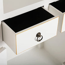 Versa Kyoto Cassettiera da Camera letto o Salotto, Armedio con Cassetti, Con due cassetti e armadietti, Misure (A x L x l) 120 x 30 x 50 cm, Legno, Colore Bianco
