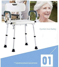 Sgabello per Doccia Sgabello da doccia Sedia da doccia Sgabello doccia, donna incinta Sedia doccia antiscivolo, anziani sedia da bagno con bracciolo e schienale, 6 altezza regolabile doccia sedia docc