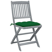 vidaXL Sedie da Giardino Pieghevoli 6pz con Cuscini in Massello Acacia