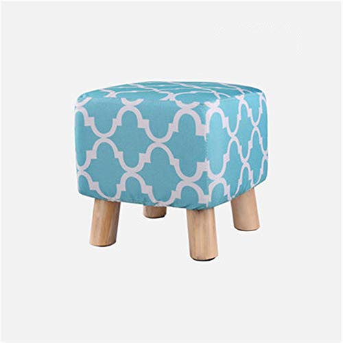 Sgabello Moderno Poggiapiedi Quadrato ottomano in Tessuto Stile retrò Sgabelli in Tessuto sfoderabile e Lavabile for la Sostituzione delle Scarpe Forte e Robusto