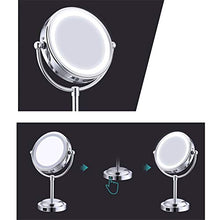 Yuzhijie 6 "LED desk top dressing specchio con lampada batteria USB plug-in doppio scopo specchio cosmetico ingrandimento specchio bagno specchio