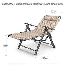 JFFFFWI Sedia Pieghevole Zero Gravity Sedia reclinabile da Giardino per Esterni, Sedie da Ufficio reclinabili Regolabili, Letto Pieghevole con Supporto per poggiatesta