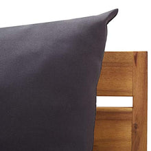 Tidyard Divano Centrale Modulare con Cuscini Legno Massello Acacia,Divano su Pallet,Divano da Esterno,68 x 68 x 60 cm,Grigio Scuro