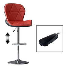 Sgabello da bar, poltrona girevole a 360 °, sgabello alto 60cm-80cm, con schienale, poggiapiedi in metallo e telaio/A / 60cm / 80cm