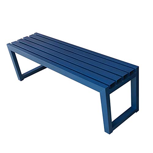 Panchina per terrazza da giardino panchina 3 posti,Sedie da veranda resistenti alle intemperie senza schienale, sedie a sdraio balcone,Struttura in legno massello anticorrosivo e fusione di allumini