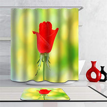 LIYAN Combinazione Bagno. Immagini Chiare E Colori Vivaci Rendono Il Tuo Bagno Pieno di Vita. Accessori da Bagno. Fiore Rosa Rossa.