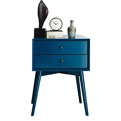 Comodino in Legno massello Nordico Camera da Letto 2 Strati Mini Letto alla Moda Piccolo Armadio Laterale carico 250 kg-61x38x45 cm FANJIANI