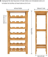 HTDZDX Wine Rack 28 Bottle Wine Rack Holder 7 Livello Vino Bagagli Shelving bambù 47 × 29 × 94 Centimetri
