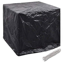 Lechnical Pratico Set di 2 Fodere per mobili da Giardino, Fodera per mobili da Giardino in polietilene Nero, Set 2 Pezzi 116 x 100 x 120 cm (Lunghezza x Larghezza x Altezza) -con 8 Fori