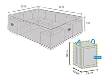 Schutzhülle n Set: copertura 300 x 300 x 75 cm per mobili da giardino rettangolari + tasca per 6 – 8 cuscini