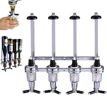 WHYYXA Portabottiglie da Parete a 4 Bottiglie, Porta Dispenser per liquore in Acciaio Inossidabile, portabottiglie per maggiordomo da Bar, per Bar da casa,30ml