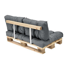 [en.casa] 1x Cuscino Sedile per Divano Paletta Euro [Grigio Chiaro] Cuscini per Palette Supporto in/Outdoor mobili Imbottiti