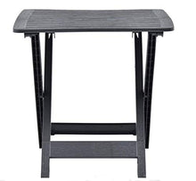 Tomaino Tavolo da Giardino Pieghevole in plastica Effetto Legno 79x72x70 (Antracite)