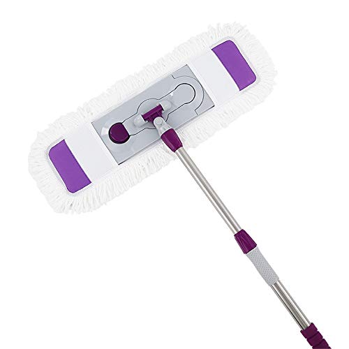 SSAYY Spray Mop Starter Kit Mop per Pulizia A Secco E Bagnato da 65 Cm per La Pulizia di Pavimenti in Legno Manico Telescopico Mop Piatto Rotazione A 360 Gradi