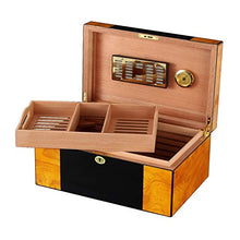 Cantine in cedro con igrometro, scatola lucida al tocco pianoforte per la casa, umidificatore per riporre circa 100 sigarette