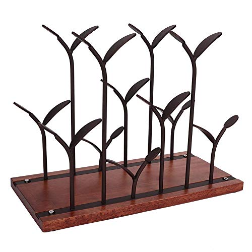 BYARSS Portabottiglie da Tavolo Bar casa,Portabottiglie da Tavolo, Elegante Bar da casa 6 Bottiglie Portabottiglie da Tavolo con Supporto per espositore(Bronzo)
