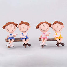 jijuai554 Bella Ragazza Ragazza Lettura Modello Panchina Figurine Mini Bonsai Decorazione Giardino - Solo Panchina