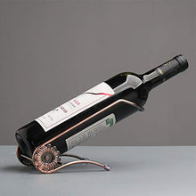 Almabner - Portabottiglie da vino autoportante, elegante in ferro battuto, supporto decorativo per bottiglie di vino rosso, per casa, ristorante e cena, tavolo