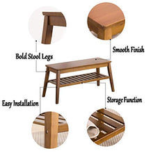 BHBXZZDB Veranda 2 Tier Bambus Schuhschrank Osmanische Schuhschrank Bank mit Sitzkissen Korridor Schuhschrank Ideal für Badezimmer/Wohnzimmer und Korridore Haushaltsgegenstände (Farbe: Kastanie Grö
