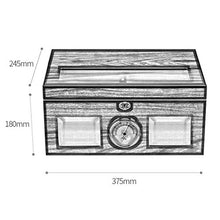 ZYING Cigar Humidor a Mano in Legno Cigar Box Desktop Humidor con igrometro e umidificatore, Cedar divisore detiene Il 100 sigari