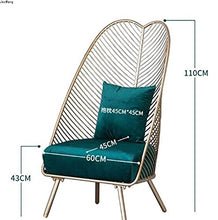 LILICEN Nordic Living SED Sedie in Ferro battuto Minimalista Moderno Camera da Letto Makeup Sgabello Principessa Sedia da Principessa Personalizzata Sedia Vivente con Coperta Divano