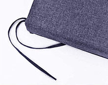 Waigg Kii - Cuscino per panca a 2 3 posti, 3/5 cm, per interni ed esterni, 100/120 cm, lunghezza per panca da pranzo (blu scuro, 100 x 30 x 5 cm)